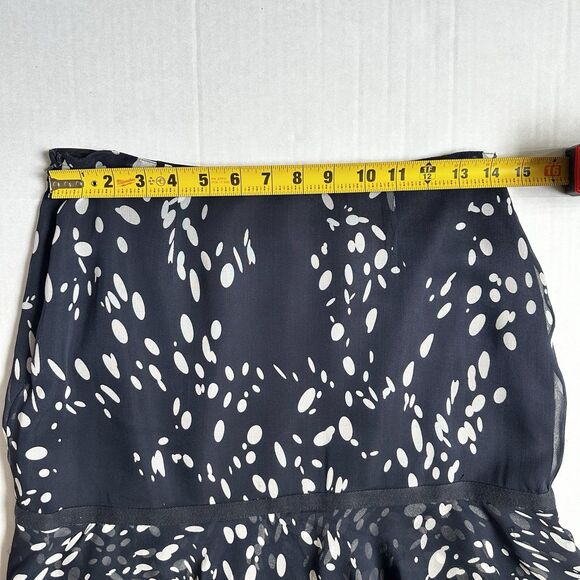 Vintage Zapa Asymmetrical Midi Skirt Black/White Polka Dots Women’s Size 8 Fairy - Picture 3 of 8